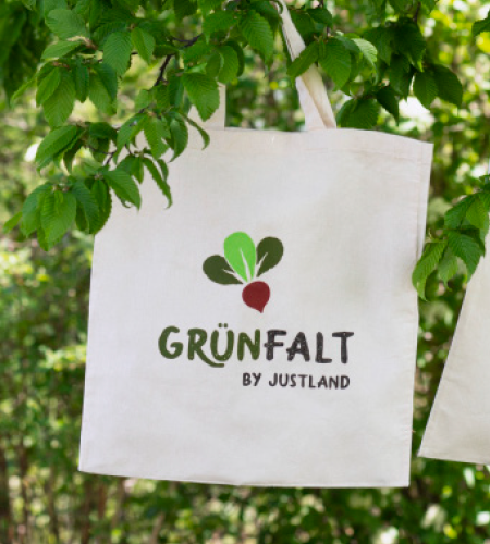 grünfalt - Stofftasche bedruckt mit Logo